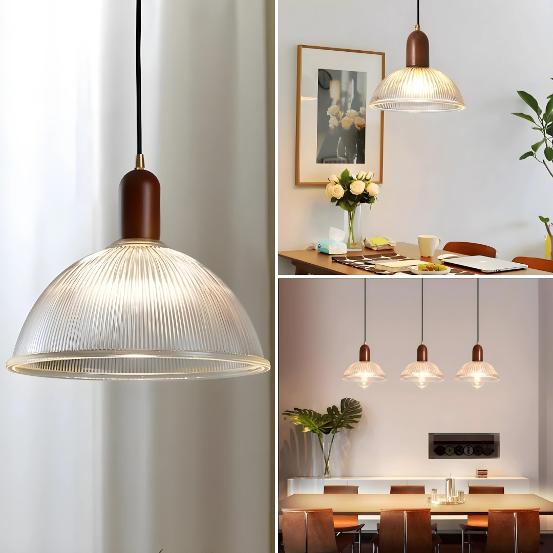 Glass pendant lights